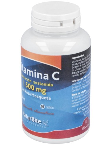 Vitamina C 1500mg Liberacion Sostenida 90 Tabl. de NaturBite