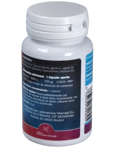 Vitamina D3 4000Ui 60Cap. de Naturbite