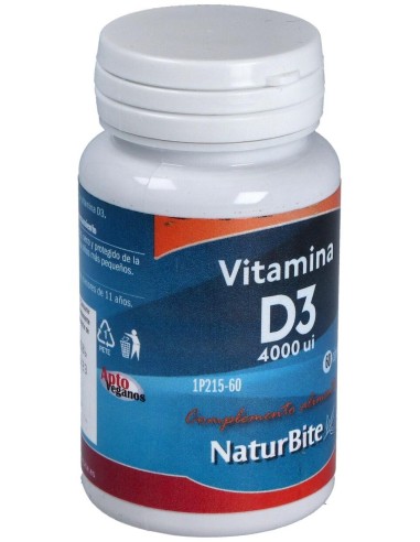 Vitamina D3 4.000 u.i. Caps. Gel de NaturBite