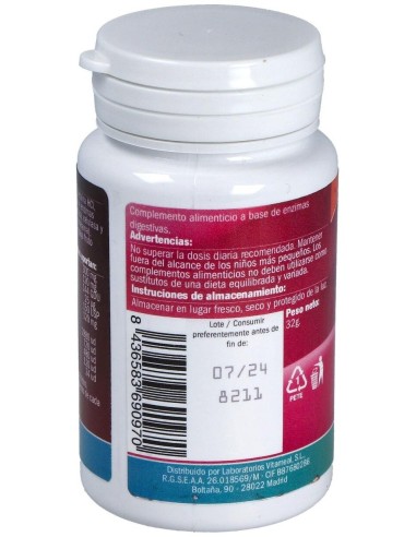 Enzimas Digestivas Veganas, 60 comp.  de NaturBite