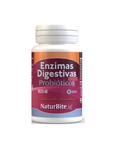 Enzimas Digestivas + Probioticos, 60 caps. de NaturBite
