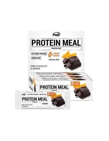Protein Meal Barritas  Chocolate Negro-Naranja 12U de Pwd
