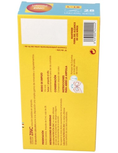 Lab. 18 (Zinc) 28 Amp. de Labcatal