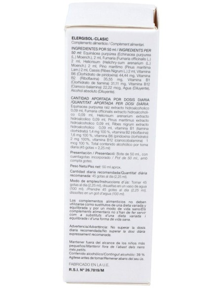 Elergisol Clasic (Alergisol) 50Ml. de Codiet