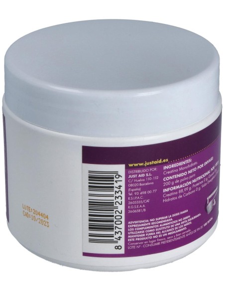 Creatina 0 (Monohidrato Pura) 200Gr.Polvo de Just Aid