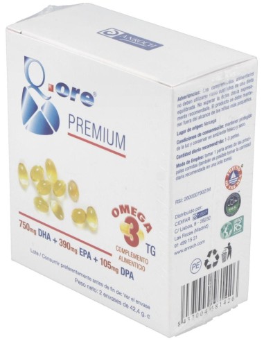 Q.Ore Premium Omega 3 120Perlas de Anroch
