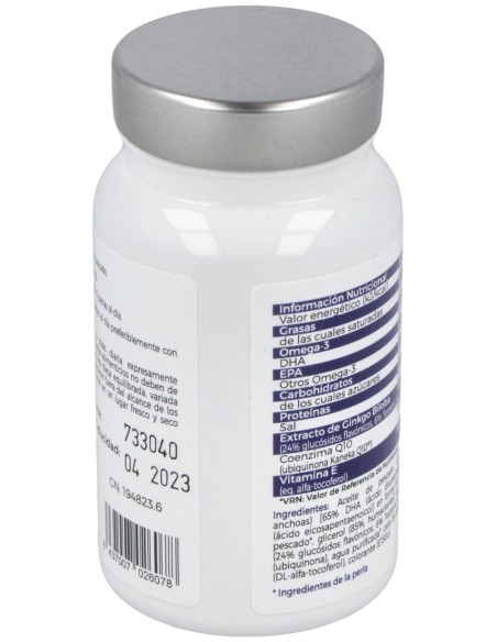 Puro Omega Ginkgo Complex Dha/Epa Q10 60Perlas de Puro Omega
