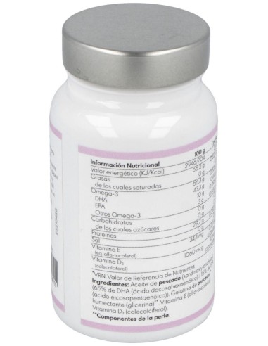 Natural DHA Embarazo y Lactancia 60 perlas de Puro Omega