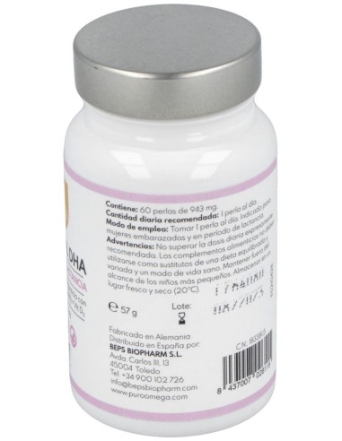 Natural Dha Embarazo Y Lactancia 60Perlas de Puro Omega