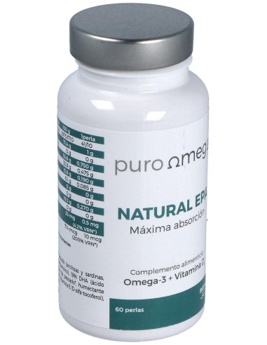 Natural EPA Máxima Absorción 60 perlas de Puro Omega