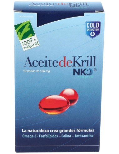 Aceite De Krill Nko 40Perlas de Cien Por Cien Natural
