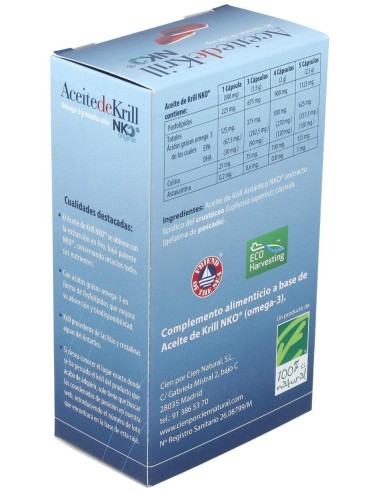 Aceite De Krill Nko 80Perlas de Cien Por Cien Natural