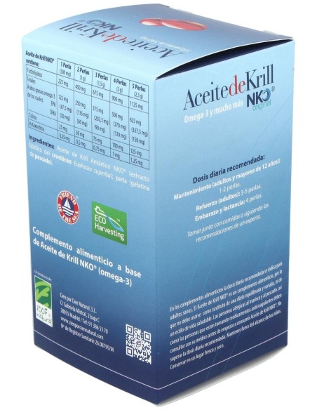 Aceite De Krill Nko 120Perlas de Cien Por Cien Natural