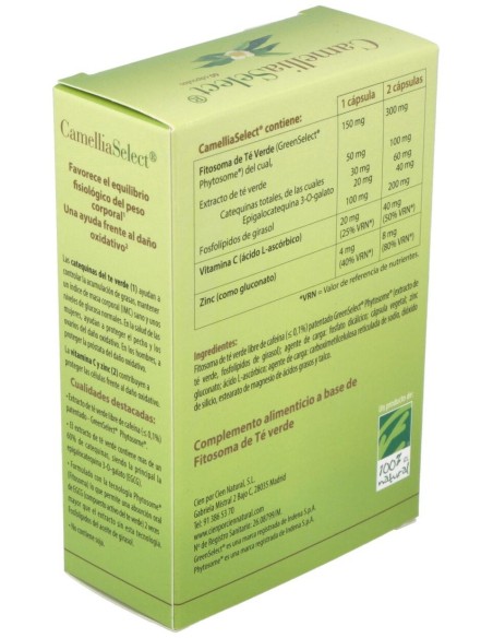 Cameliaselect 60Cap. de Cien Por Cien Natural