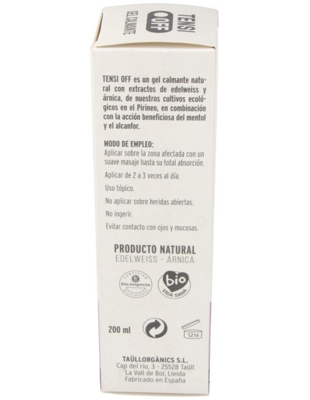 Tensi Off Gel Calmante 200Ml. de Taullorganics