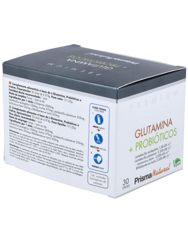 Glutamina + Probioticos 30Sticks de Prisma Natural