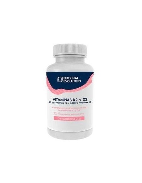 Vitaminas K2 Y D3 30 CAPS de Nutrinat Evolution