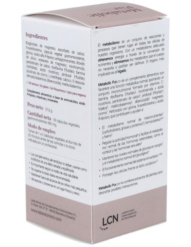 Metabolic Purlcn 60Cap. de Lcn
