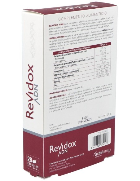 Revidox Adn 28Cap. de Actafarma