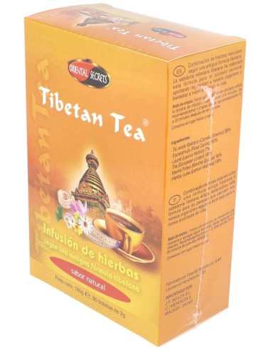 Tibetan Tea Sabor Natural 90Sbrs. de Tibetan Tea