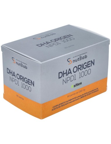Dha Origen Npd1 1000 Blister 60Perlas. de Nutilab