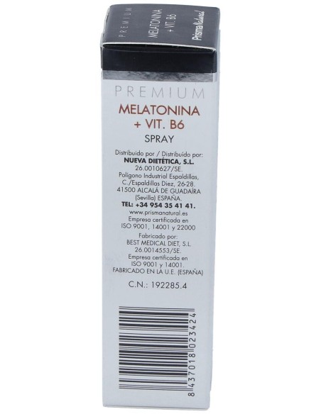 Melatonina + Vit B6 50 Ml Spray Bucal   de Prisma Natural