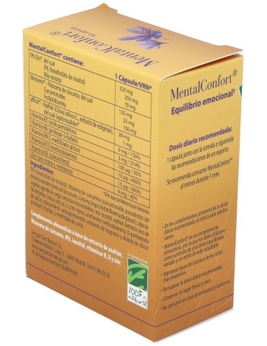 Mentalconfort 60Cap. de Cien Por Cien Natural