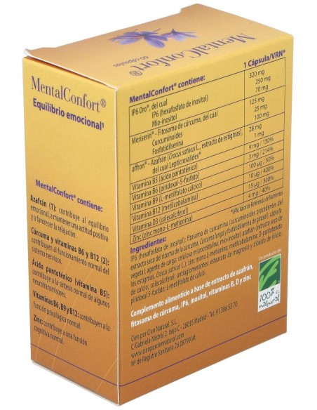 Mentalconfort 60Cap. de Cien Por Cien Natural
