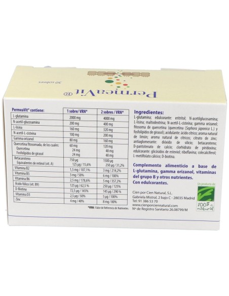 Permeavit 30Sbrs. de Cien Por Cien Natural