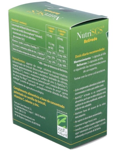 Nutrisgs Activado 60Cap. de Cien Por Cien Natural