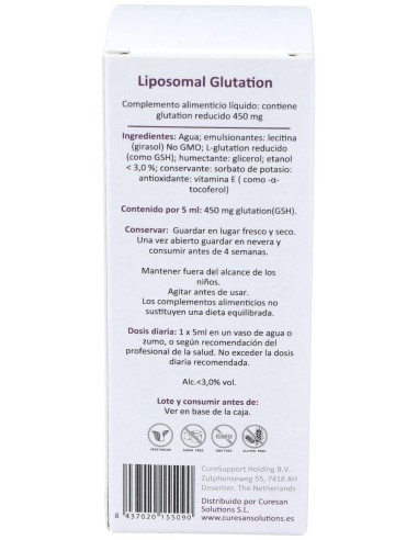 Liposomal Glutation 100Ml. de Curesupport