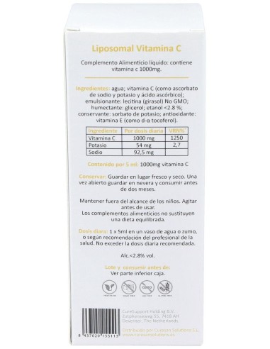 Liposomal Vitamina C 250Ml. de Curesupport