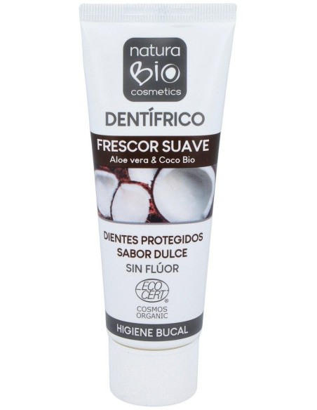 Dentifrico Frescor Suave Aloe-Coco 75Ml. Bio de Naturabio Cosmetics