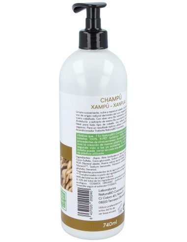 Champu Tratante Aloe-Avena 740Ml. de Naturabio Cosmetics