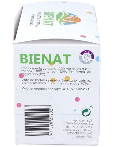 Bienat Dha Omega 3 1000Mg 120Cap. de Bienat