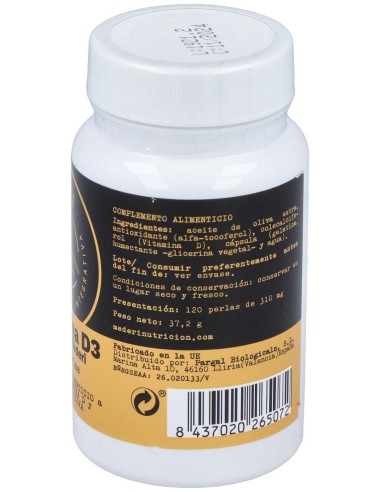 Vitamina D3 4000Ui 120Perlas de Mederi Nutricion Integrativa