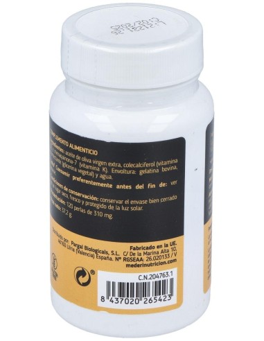 Vitamina D3 + K2 120Perlas de Mederi Nutricion Integrativa