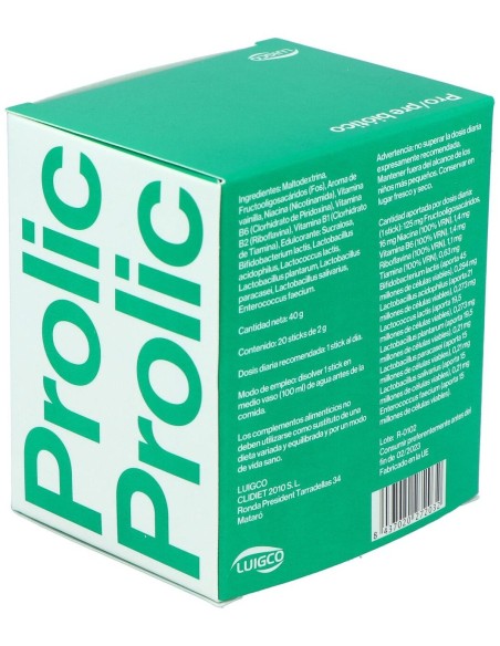 Prolic Pre-Probiotico 20Sticks de Luigco