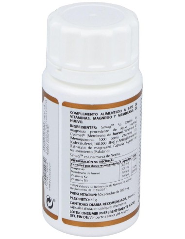 Holovit D3+K2 Con Magnesio Y Membrana Huevo 50Cap de Equisalud