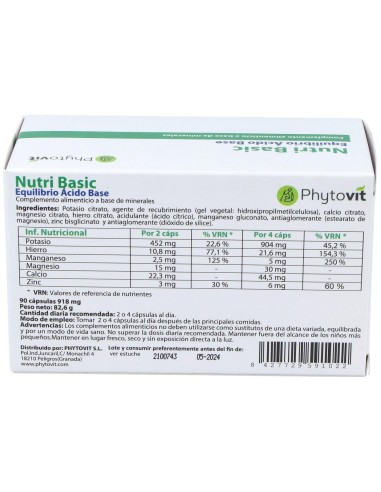 Nutri Basic 90 Vcaps.Blister de Phytovit