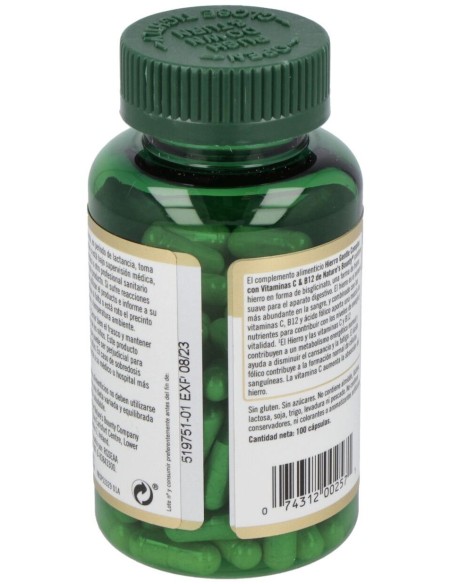 Hierroc/Vitc&B12 100Caps(24X50,1G)  de Nature´s Bounty