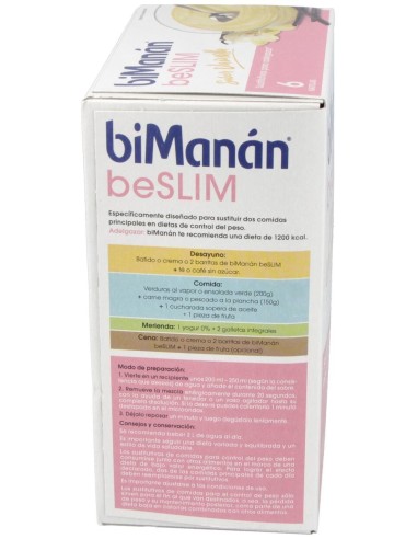 Natillas Sustitutivas Vainilla 6Sbrs. de Bimanan