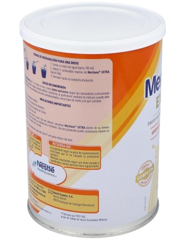 Meritene Extra Vainilla Bote 450Gr. de Meritene
