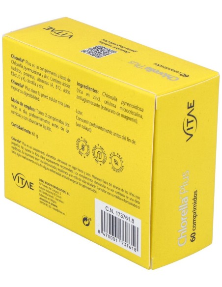 Chlorella Plus 1000mg 60 comprimidos de Vitae