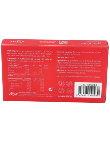 Inmunovita 30Cap. de Vitae