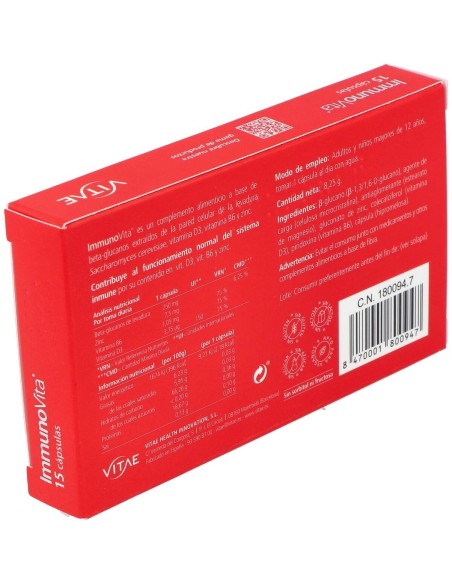 Immunovita 15 cápsulas de Vitae