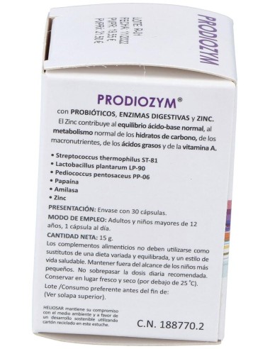 Prodiozym 30Cap. de Heliosar