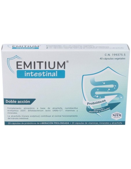 Emitium Intestinal 20+20Cap.Veg. de Niam