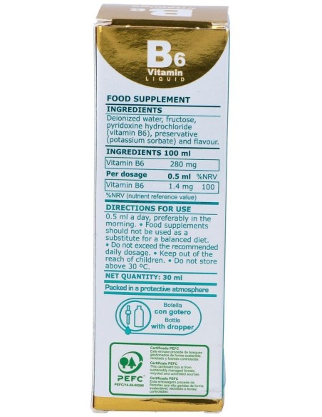 Vitamina B6 Liquida 30Ml. Vitahelp de Marnys
