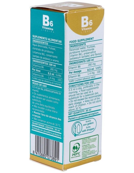 Vitamina B6 Liquida 30Ml. de Marnys